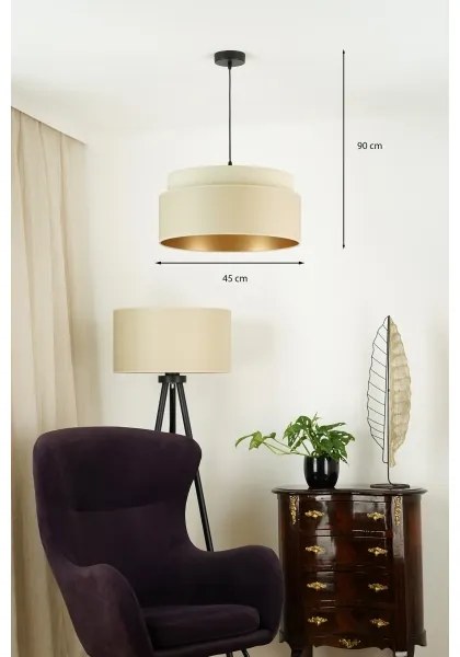 Brilagi - Lampadario OREGON VEGE 1xE27/15W/230V Ø 45 cm beige