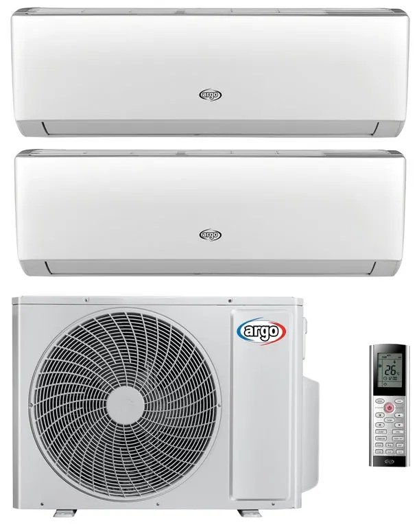 Condizionatore a muro multisplit inverter ARGO ARGO DUAL 18 DCI R32 9 + 12 18000 BTU classe raffreddamento A++, classe di riscaldamento A+, bianco