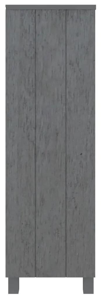 Libreria hamar grigio scuro 85x35x112 cm legno massello di pino