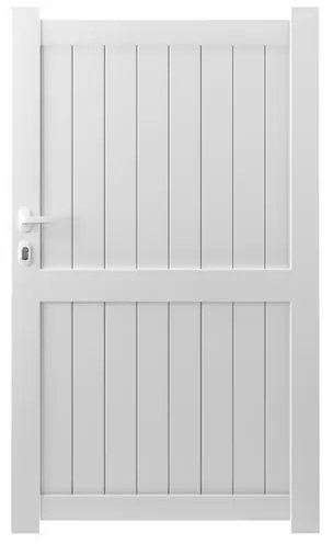 Cancelletto GARDENGATE Matisse bianco in alluminio H 179.6 x L 100 cm