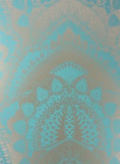 Matthew Williamson Carta da parati Azari - Turqoise/ Gold
