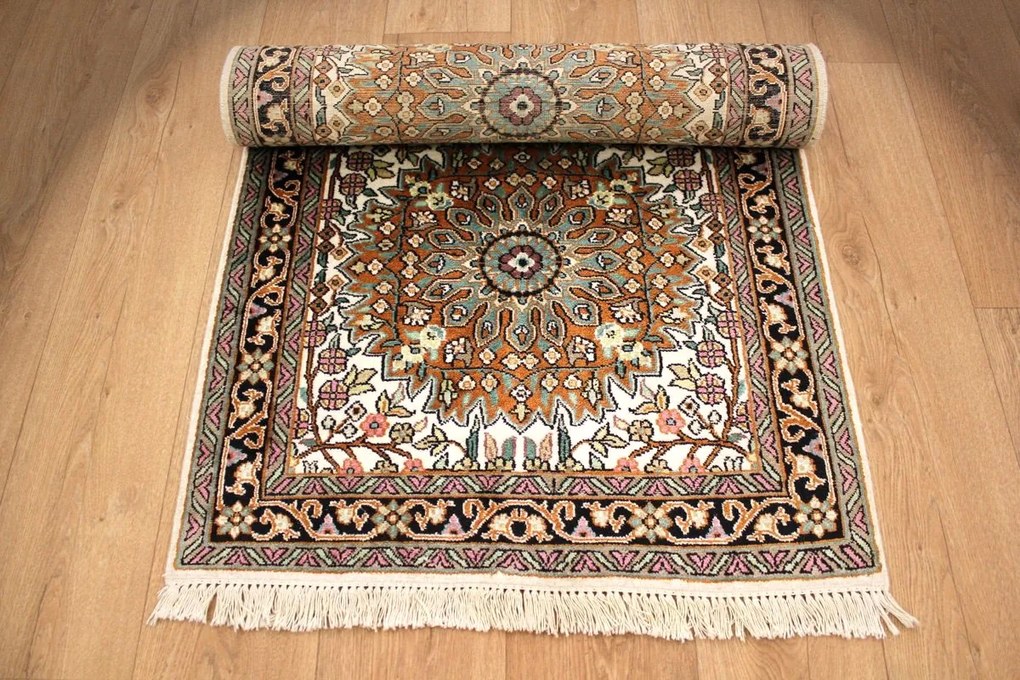 Kashmir Tappeto orientale 80x310 (Indian) Annodato A Mano