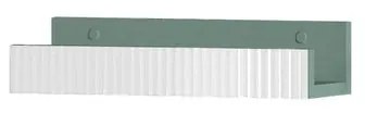 Mensola per bagno Niwa L 40 cm laccato opaco verde timo con vetro bianco