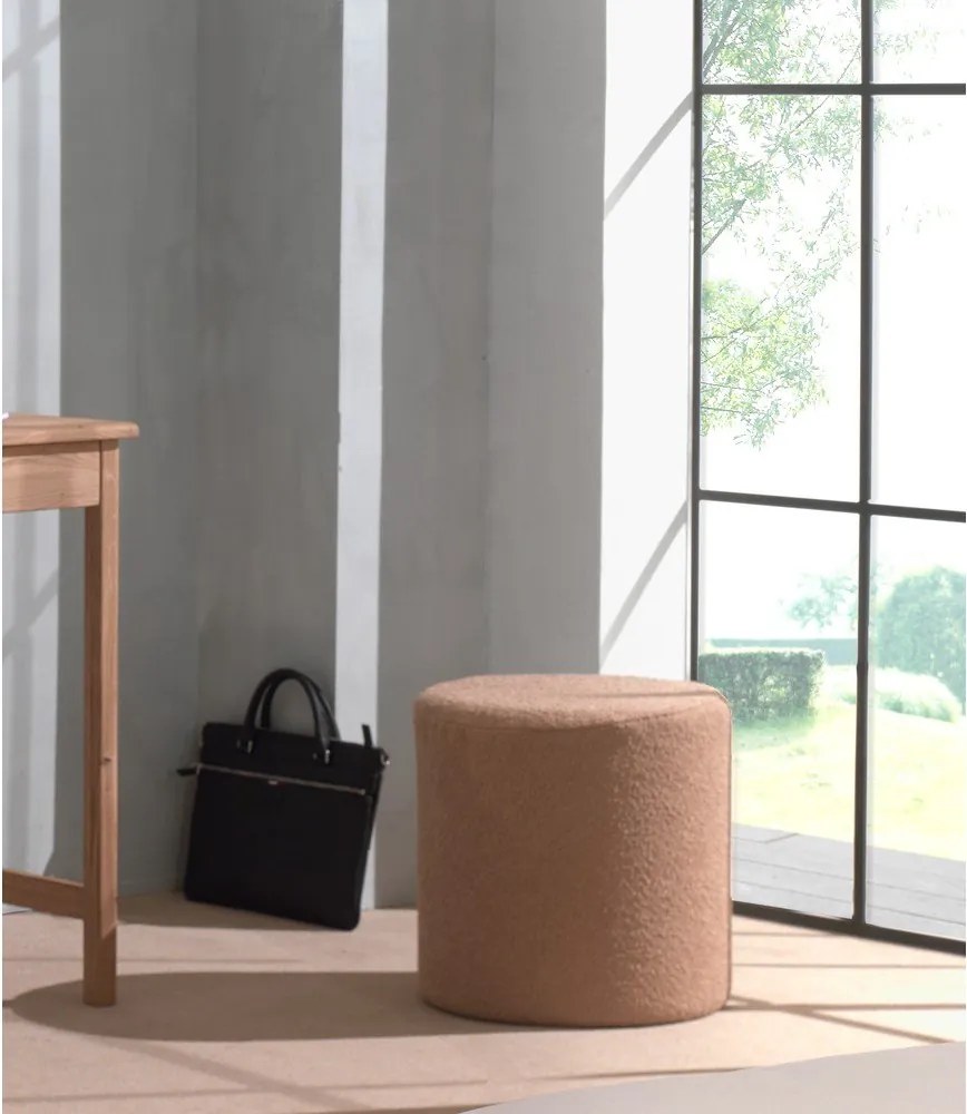 Pouf per bambini marrone con rivestimento in bouclé Forrest – Vipack