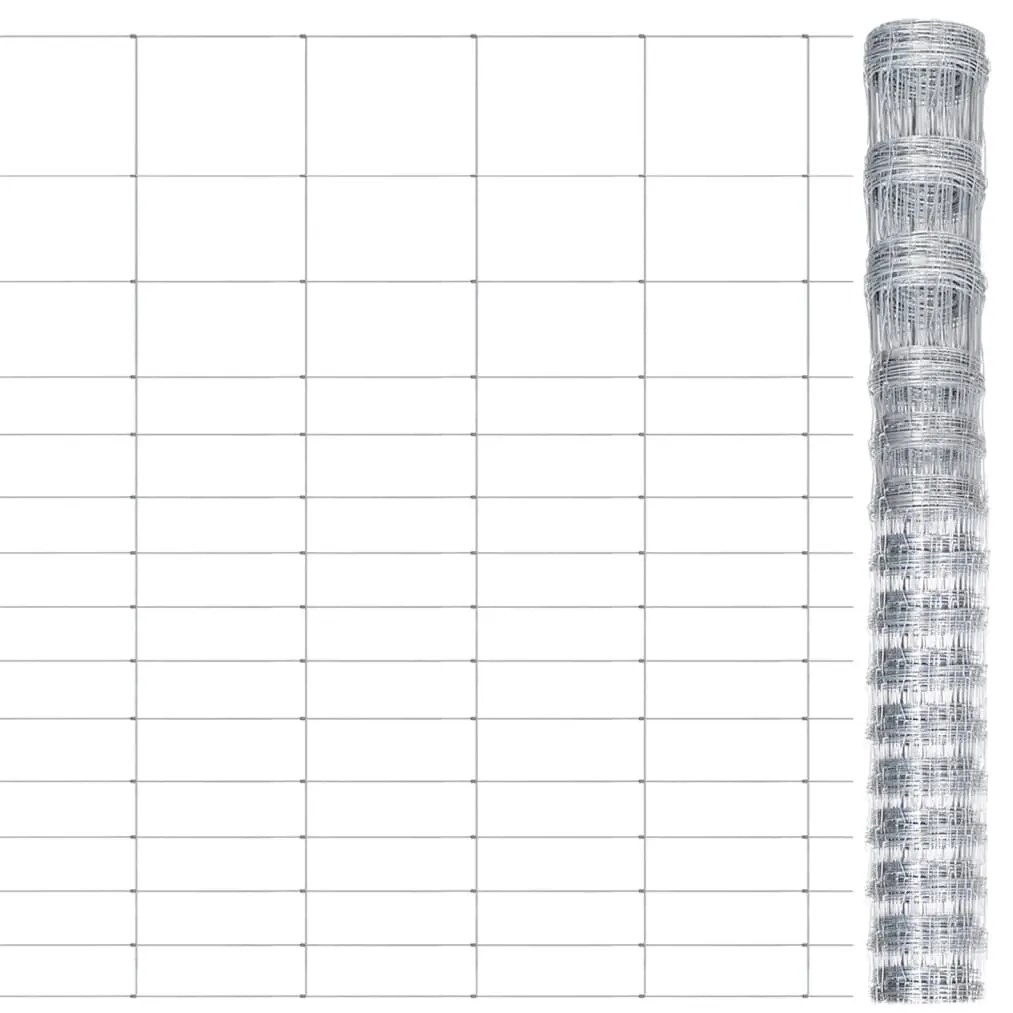 Recinzione Da Giardino İn Acciaio Zincato 50x1,6 M Argento /