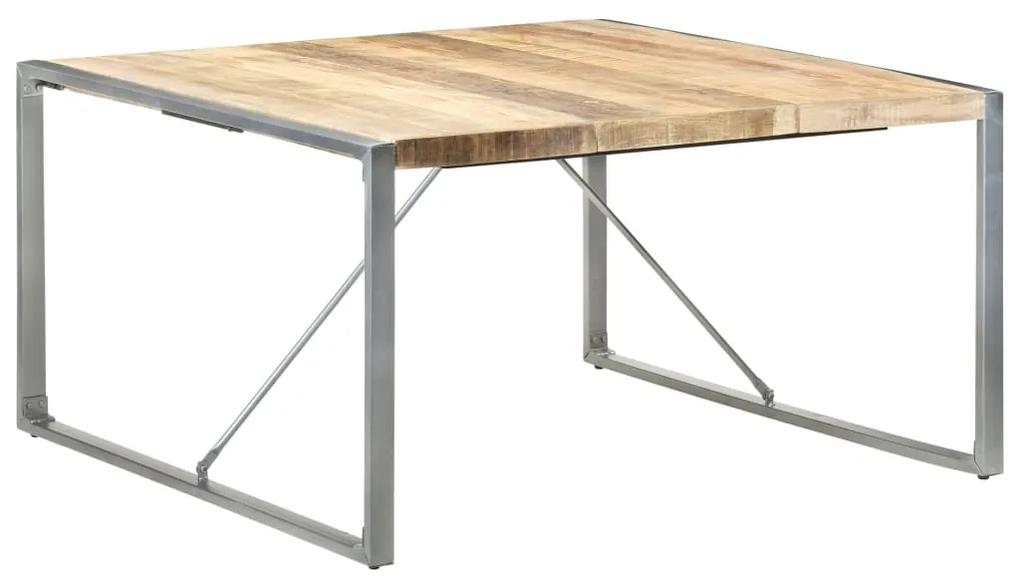 Tavolo da Pranzo 140x140x75 cm in Legno di Mango Grezzo