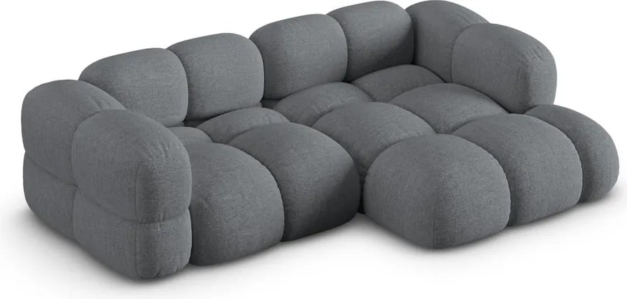 Divano angolare grigio (con penisola a destra/con chaise lounge) Loretto – Cosmopolitan Design