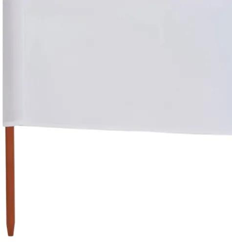 Paravento a 5 Pannelli in Tessuto 600x120 cm Bianco Sabbia