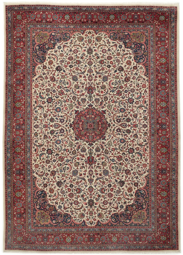 Sarouk Tappeto 380x270 (Iran) Annodato A Mano