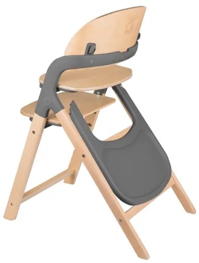 Lionelo - Seggiolino da pranzo per bambini 3 in 1 MEGAN Legno Grigio