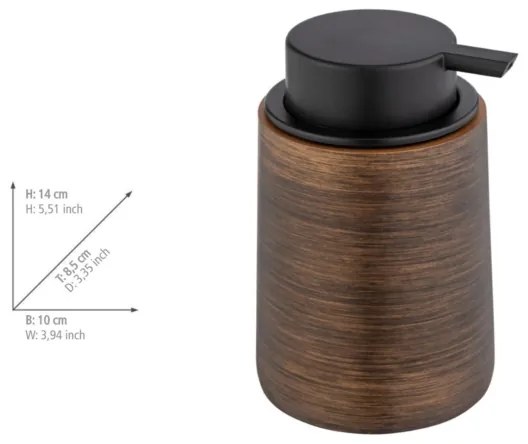 WENKO 25352100 - Dispenser per sapone PALENA 10x14 cm bronzo