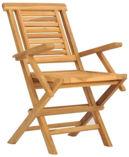 Sedie da Giardino Pieghevoli 6pz 56x63x90cm Legno Massello Teak