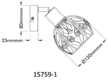 Globo 15759-1 - Faretto da parete MIKA 1xE14/25W/230V