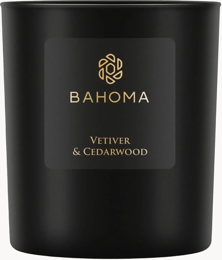 Candela profumata fatta a mano Maley (vetiver, cedro)