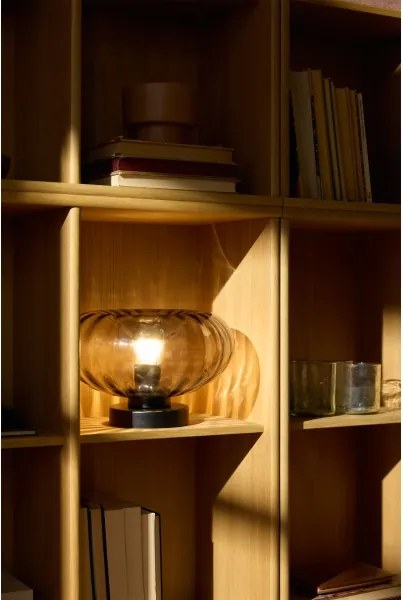 Osram - Lampada da tavolo DECOR SMOKE 1xE27/12W/230V nera/grigio fumé