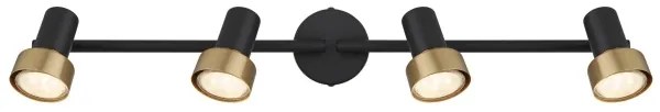 Globo 57917-4G - Faretto  MASON 4xGU10/25W/230V nero/oro