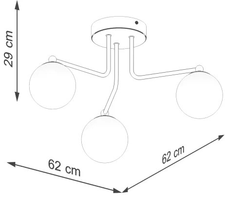 Sollux SL.1662 - Lampadario a sospensione con supporto rigido ASTRAL 3xG9/8W/230V nero