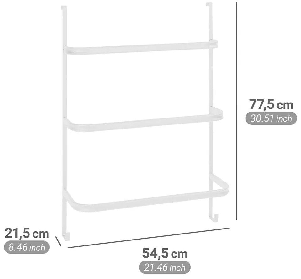 Portasciugamano da appendere bianco opaco in acciaio Irpinia – Wenko