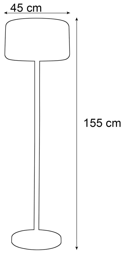 Lampada da terra per esterni bianca con LED ricaricabile solare dimmerabile IP65 - Chloe Plant