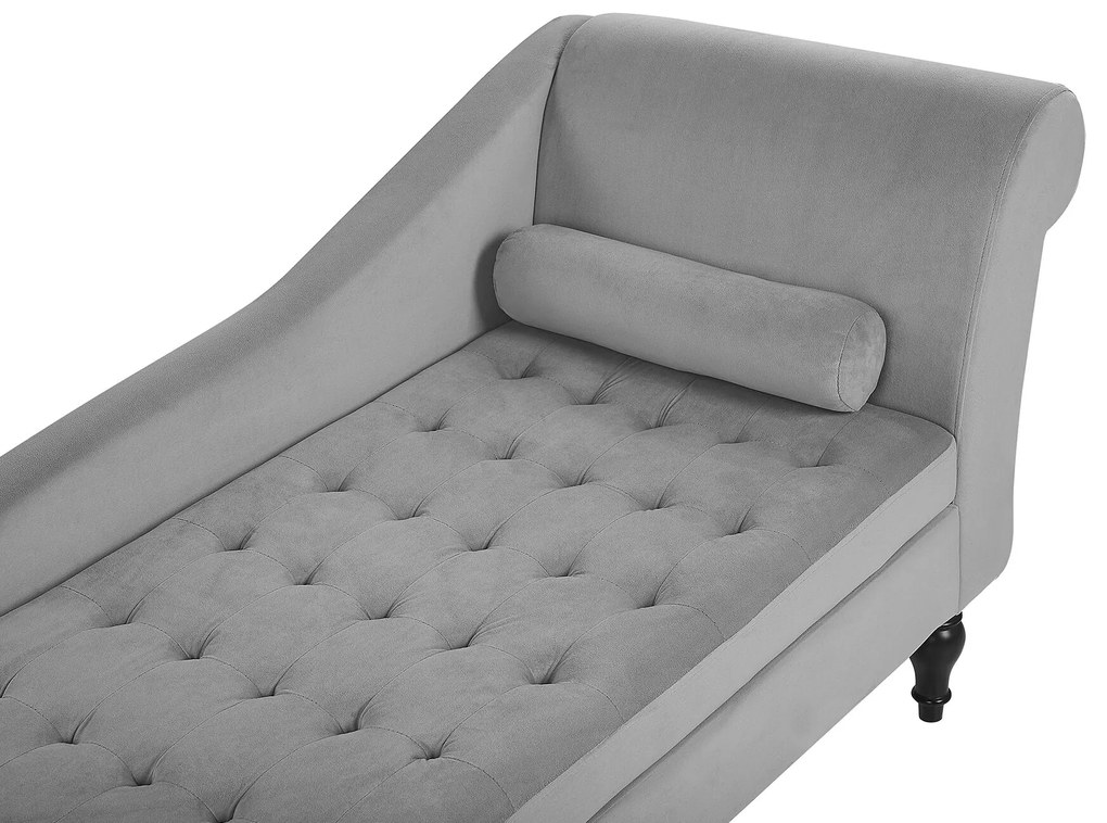 Chaise longue con contenitore grigio chiaro PESSAC Beliani