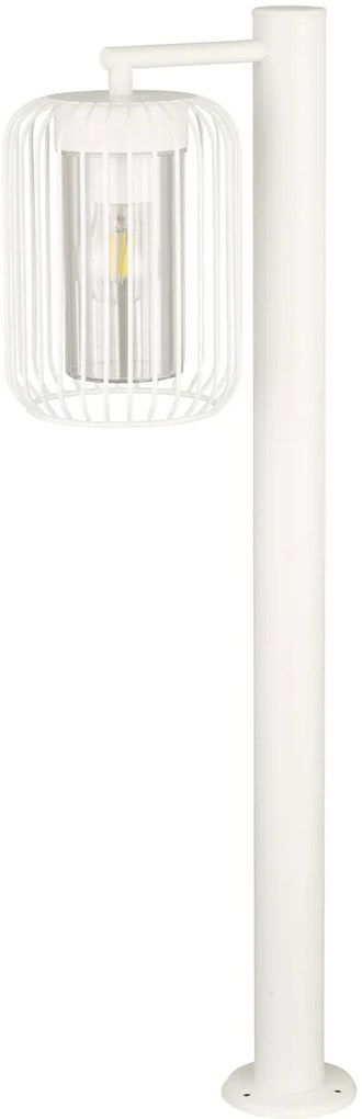 Paletto da Giardino Bianco a Lanterna 80cm Base E27 IP54 - Serie NEXUS Colore Bianco