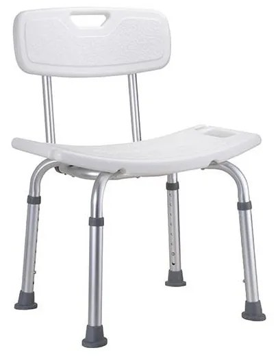 Sgabello per doccia 51x67 cm argento/bianco