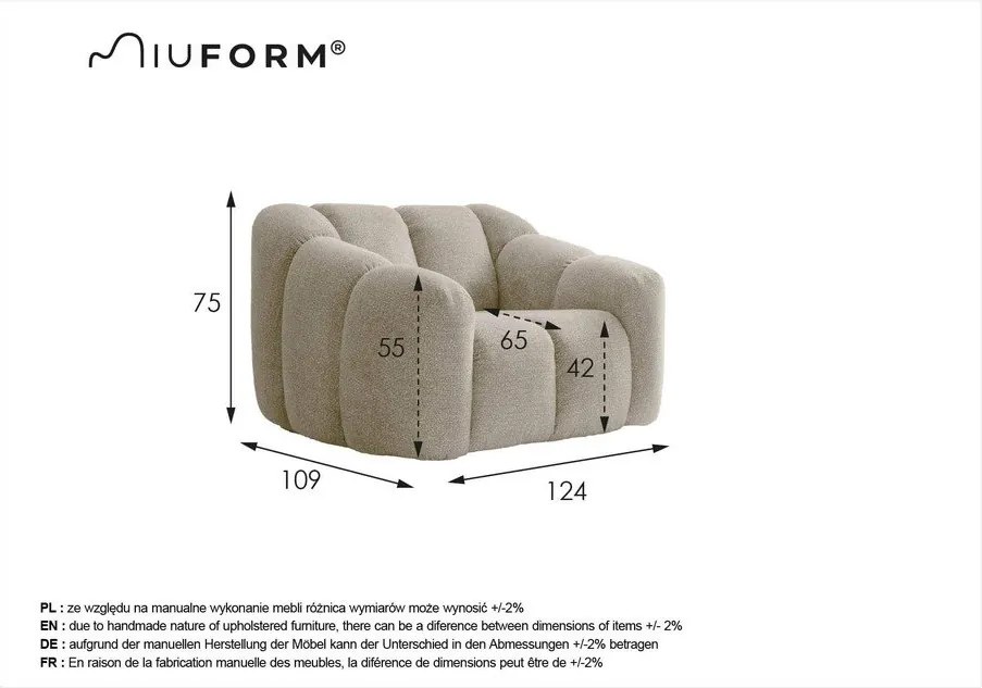 Poltrona beige Shell – Miuform