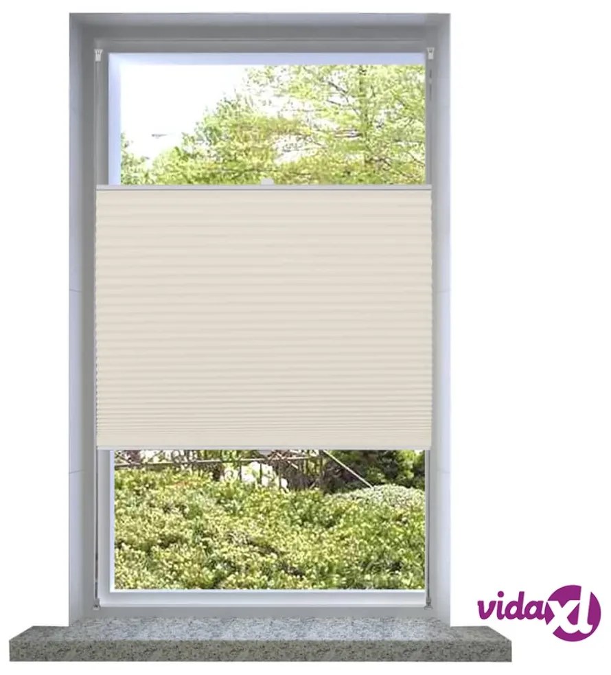 vidaXL Tenda plissè 50x100cm Crema