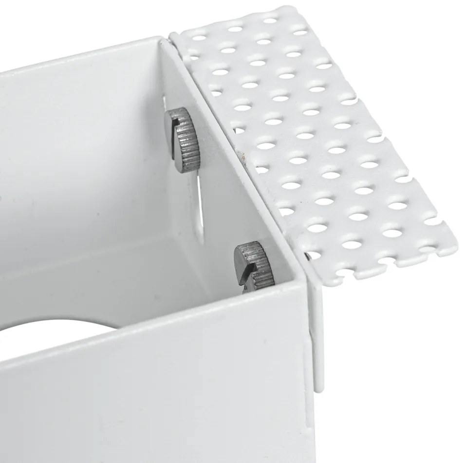 Set di 6 faretti incasso bianchi GU10 50mm 2 luci senza cornice - Oneon