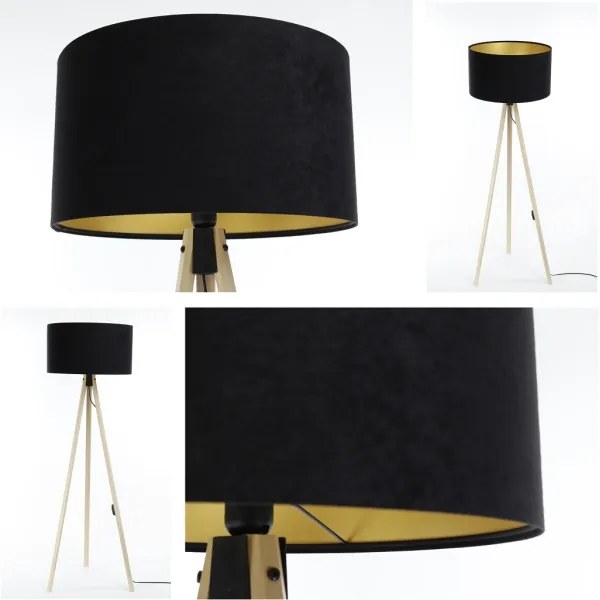 Lampada da terra STANDART 1xE27/60W/230V nero/beige