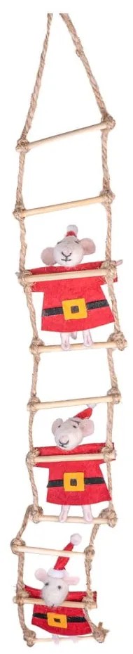 Decorazione natalizia da appendere in tessuto 50 cm Santa Mouse – Sass &amp; Belle