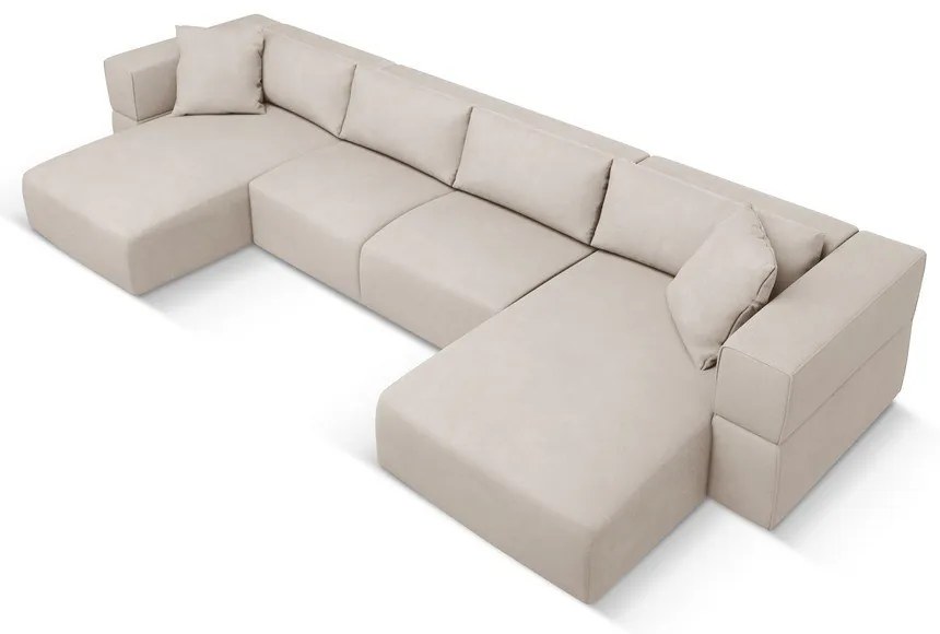 Divano angolare a U beige Esther - Milo Casa