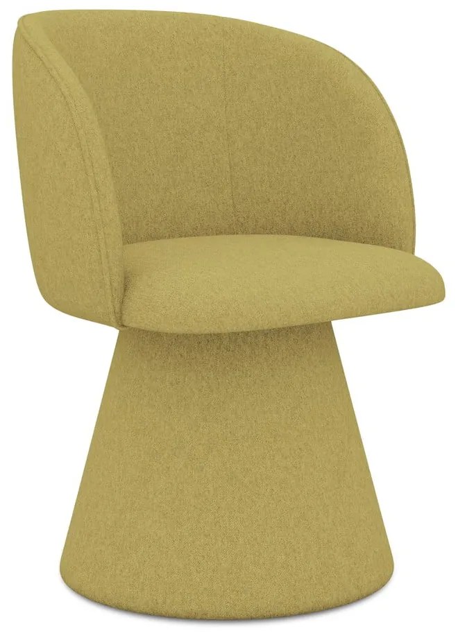 Sedia da pranzo gialla in imbottito Maia – Makamii