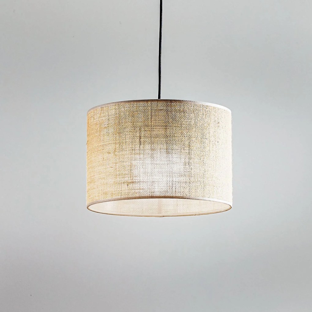 Lampada a sospensione Juta TK Lighting, dimmerabile, Marrone / Ruggine, Soggiorno / Sala da pranzo, Tessuto / Stoffa / Seta, Lampada a sospensione