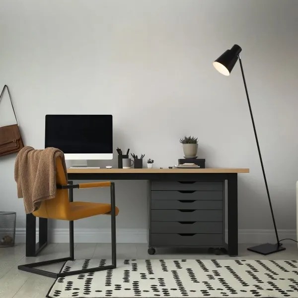 Brilo - Lampada con piedistallo 1xE27/10W/230V nero