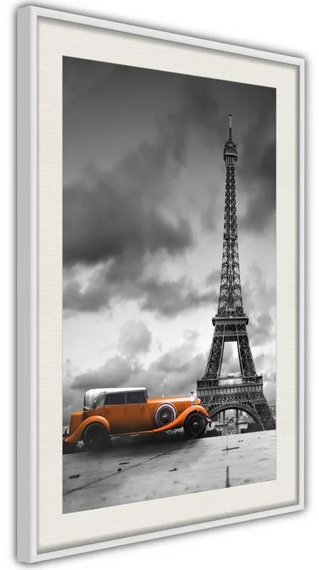 Poster  Under the Eiffel Tower  Cornice Quadri Cornice nera con pass-partout, Larghezza x Altezza Home decor 30x45