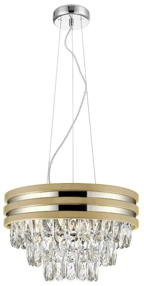 Zuma Line P0525-04A-F4V6 - Lampadario di cristallo a sospensione NAICA 4xE14/40W/230V oro