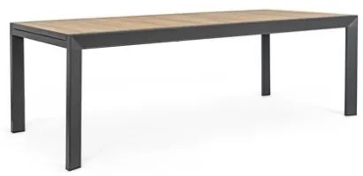 Tavolo Allungabile Da Esterno In Alluminio Antracite 100x220-340 Cm Belmar Bizzotto