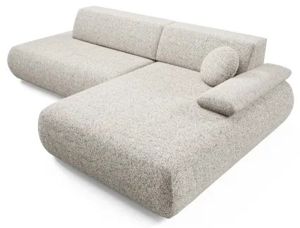 Divano letto angolare con contenitore a L PRATO, angolo destro, beige