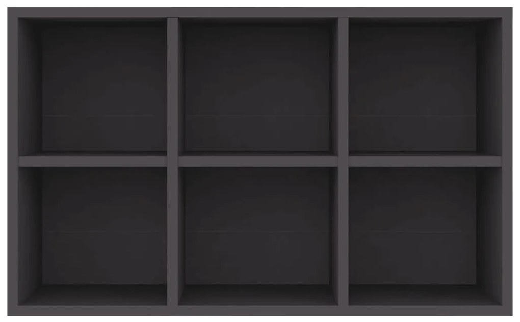 Libreria/Credenza Grigia 66x30x98 cm in Legno Multistrato