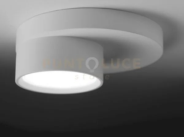 Demetra lampada da soffitto 1 luce in gesso bianca 1xgx53 d.16cm
