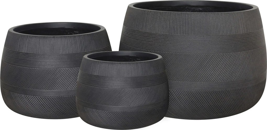 TRIPLY - set 3 vasi in fibra sintetica