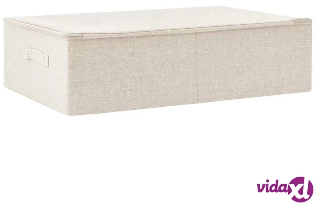 vidaXL Scatola Portaoggetti in Tessuto 70x40x18 cm Crema