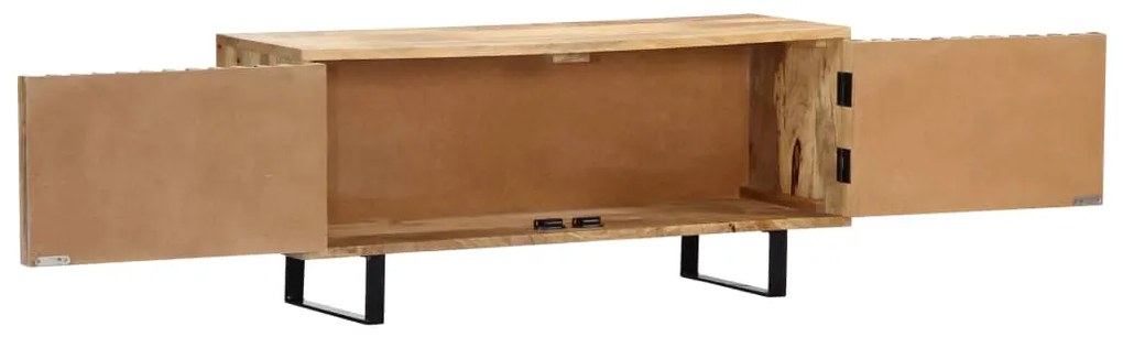 Mobile porta tv 90x30x40 cm in legno massello di mango