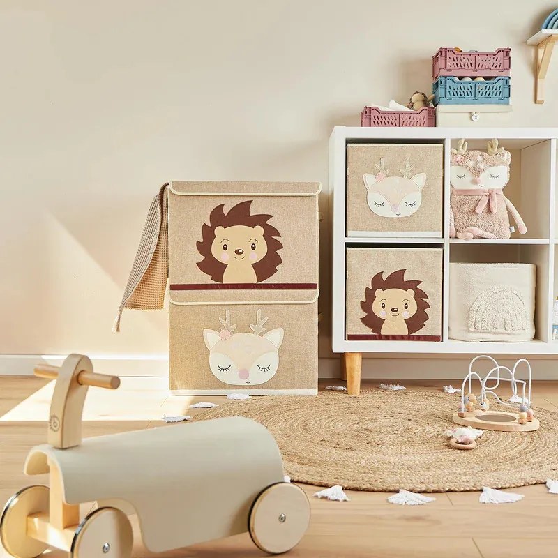 Bieco - Scatola portaoggetti con coperchio - riccio Piksi