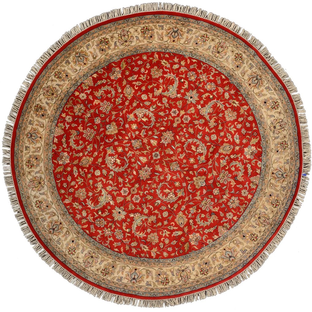Isfahan Tappeto orientale 250x250 Beige (Indian) Annodato A Mano