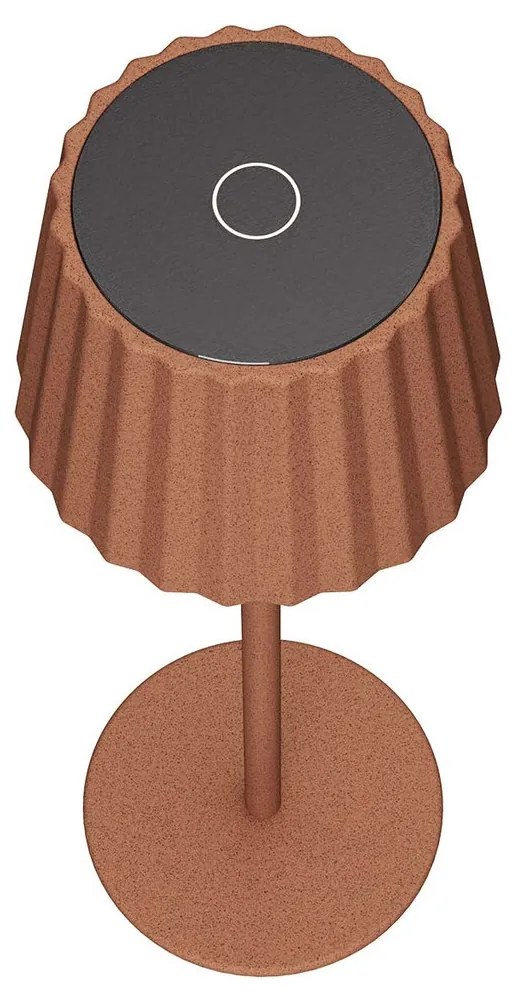 Lampada da Tavolo Ricaricabile 2.2W IP54 CCT Dimmerabile - Corten Rigato