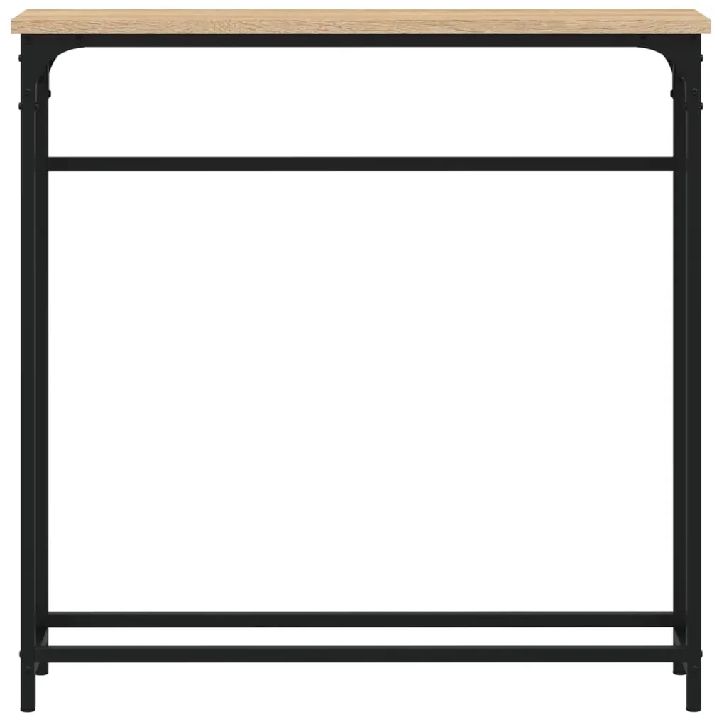 Tavolino consolle rovere sonoma 75x19,5x75 cm legno multistrato