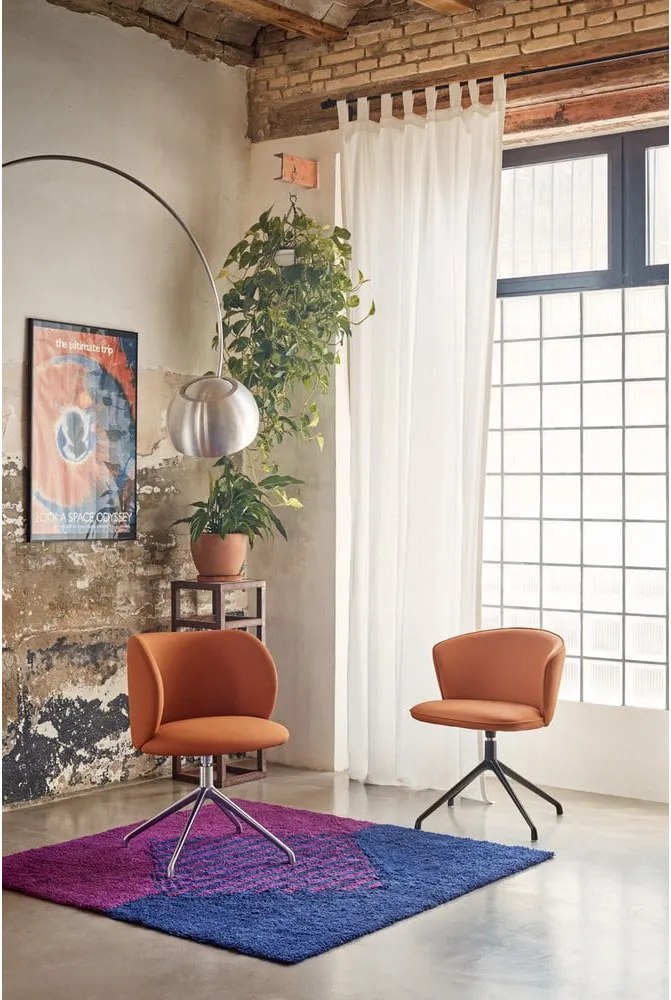 Sedia da pranzo arancione in imbottito Mogi – Teulat