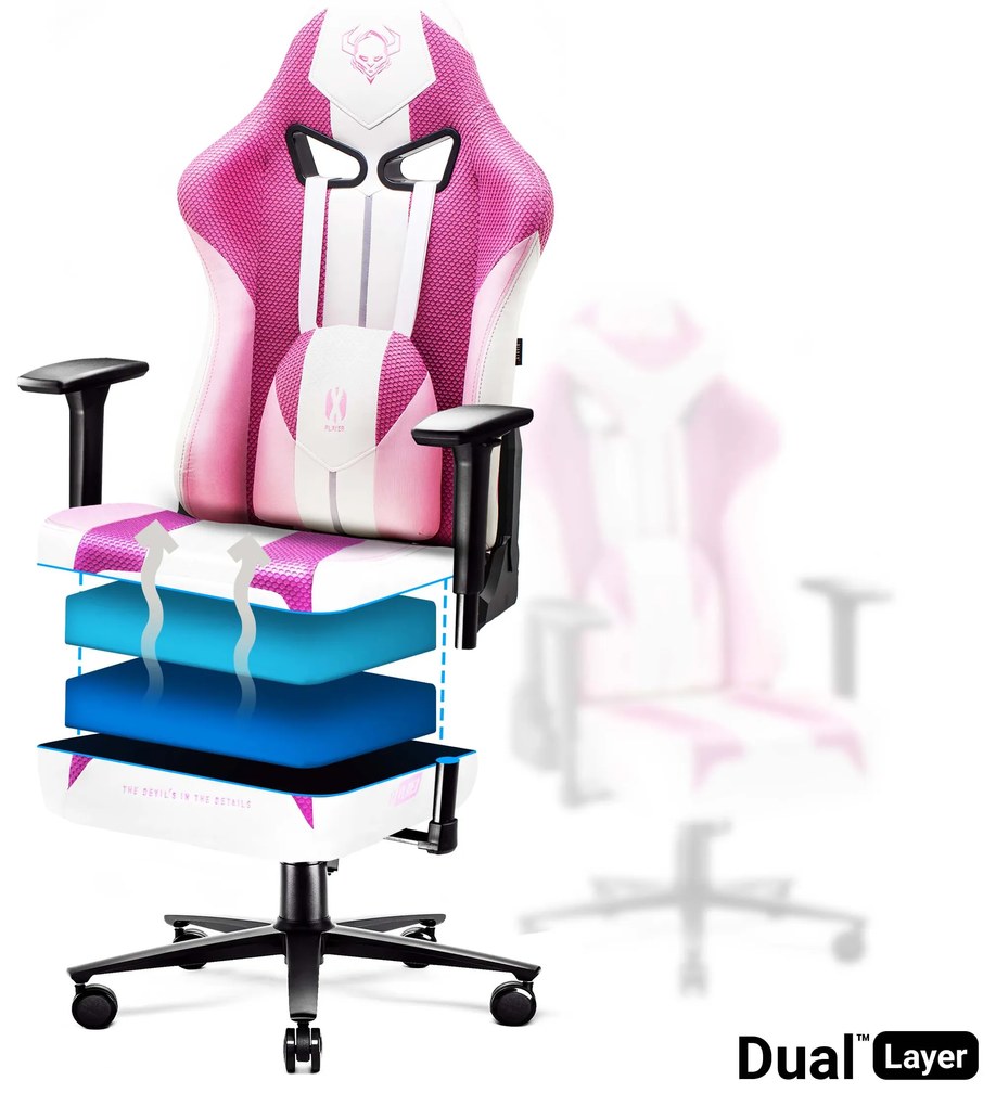 Sedia Da Gaming Diablo X-Player 2.0 In Materiale Kids Size: Marshmallow Pink